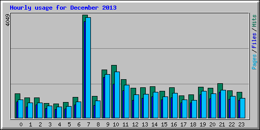 Hourly usage for December 2013