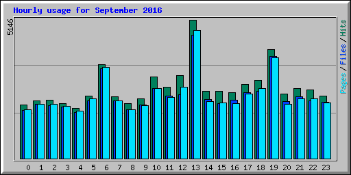 Hourly usage for September 2016