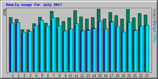 Hourly usage for July 2017