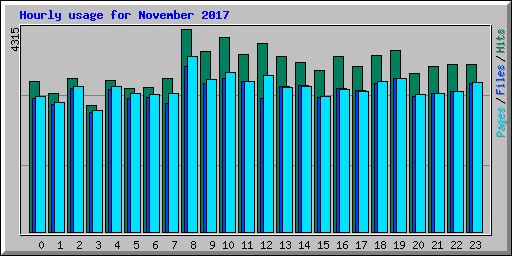Hourly usage for November 2017