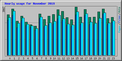 Hourly usage for November 2019
