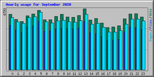Hourly usage for September 2020
