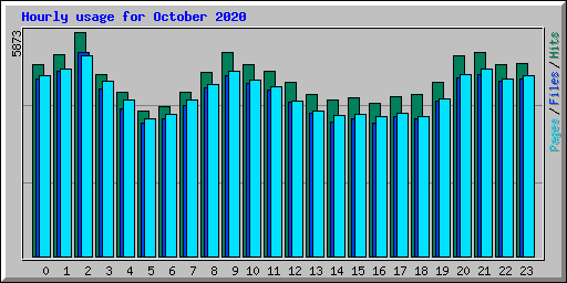 Hourly usage for October 2020