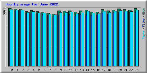 Hourly usage for June 2022