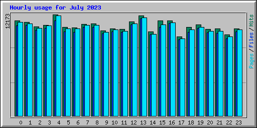 Hourly usage for July 2023