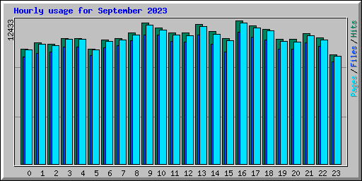 Hourly usage for September 2023