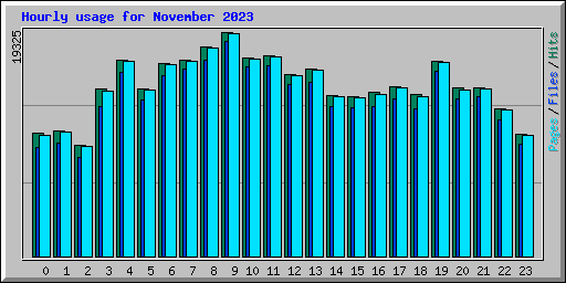 Hourly usage for November 2023