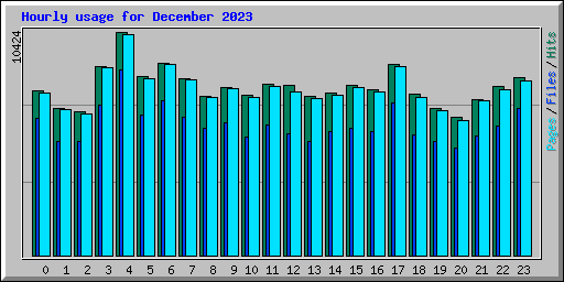 Hourly usage for December 2023