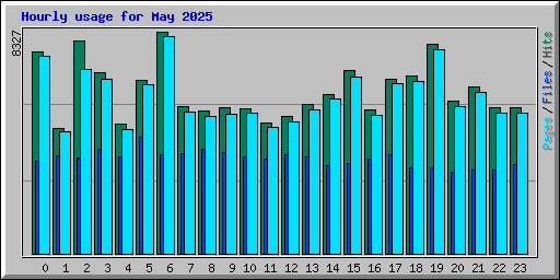 Hourly usage for May 2025